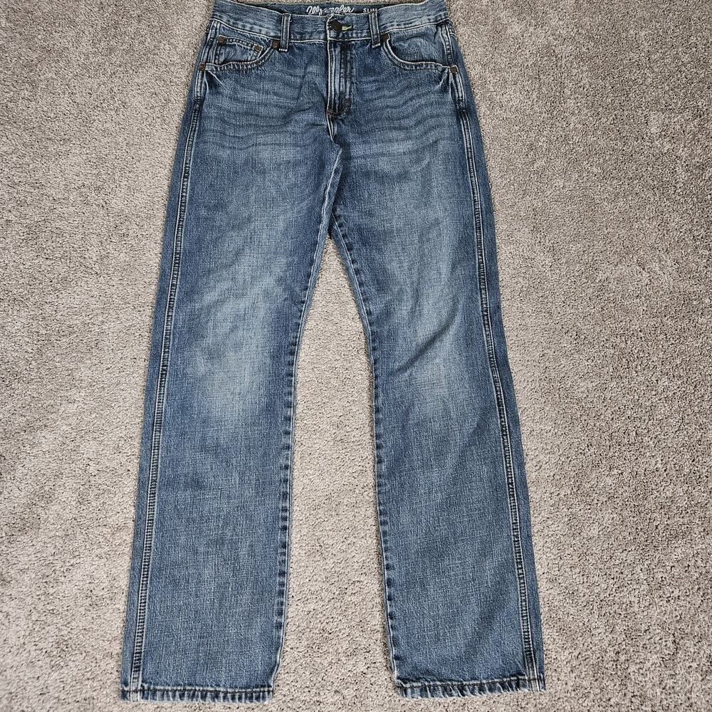 Wrangler Retro Slim Straight Jeans Men's 30X34 Blue Western Cowboy Workwear